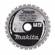 Makita SPECIALIZED pjovimo diskas 136x1,5 mm T30